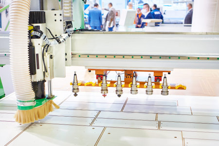 CNC milling and engraving machine at the exhibition