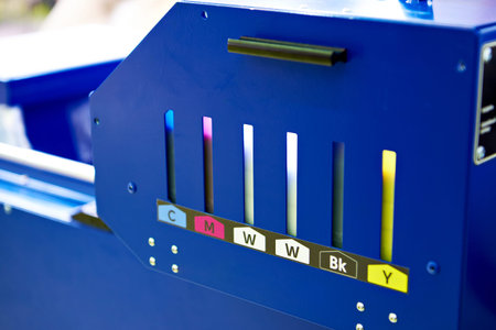 Ink level indicators for color industrial printer cartridges