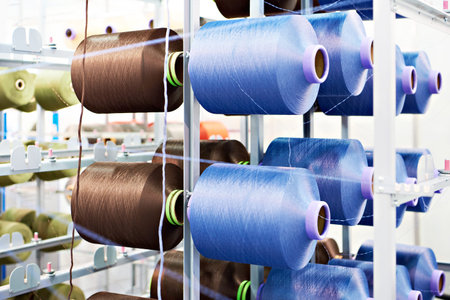 Bobbins of thread for a cord knitting machine