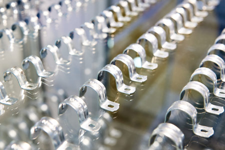 Metal fasteners for electrical engineering in store
