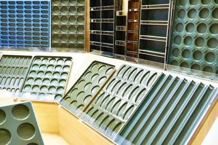 Molds for baking muffins and cookies in store