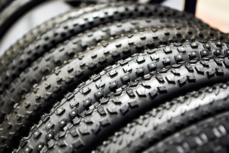 Bicycle tires an assortment of the store