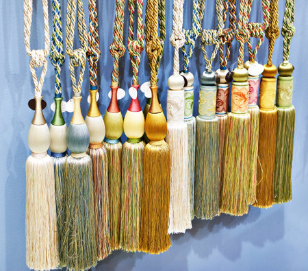 Curtain brushes in the household storeの写真素材