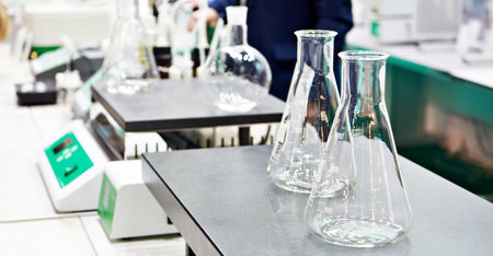 Chemical equipment for laboratory in exhibition