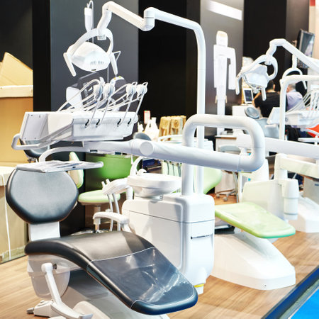 Dental units and equipment at the exhibitionの写真素材