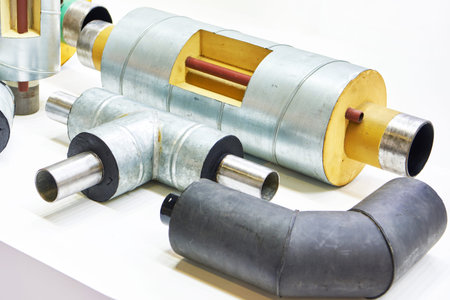 Insulated pipes and pipe fittings at the exhibition