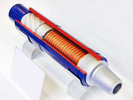 Protector for petroleum wells on exhibitionの写真素材