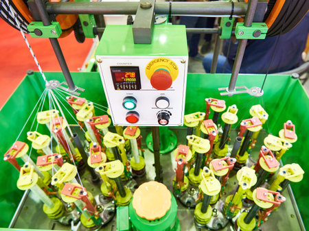 Control panel braiding machine wireの写真素材