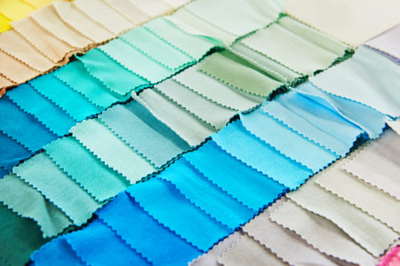 Samples of fabrics for tailoring in store