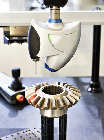 Optical sensor of 3D measurement machine and gear metal part