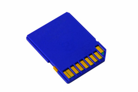 Secure digital cards -  Eight multimedia cards isolated on a white background
