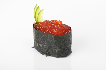 Japanese food - Gunkan with salmon caviarの写真素材