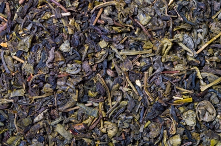 Background of green tea close-upの写真素材