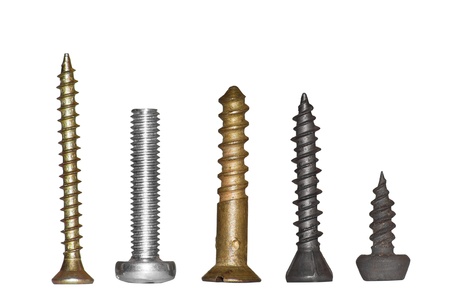 Group of different screws close upの写真素材