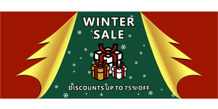 Winter sale banner conceptのイラスト素材