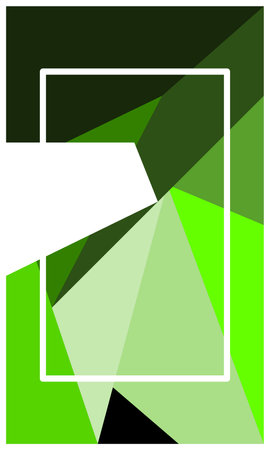 Abstract geometric background in green colors. Vector illustration for your design.のイラスト素材