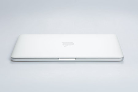 Krynica-Zdroj, POLAND - AUGUST 17, 2016: Photo of a MacBook Pro. MacBook Pro Retina made by Apple...
