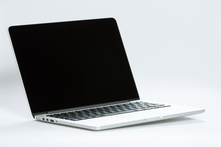 Krynica-Zdroj, POLAND - AUGUST 17, 2016: Photo of a MacBook Pro. MacBook Pro Retina made by Apple Inc.のeditorial素材