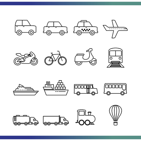 Set of Vehicle / Transportation icon.のイラスト素材