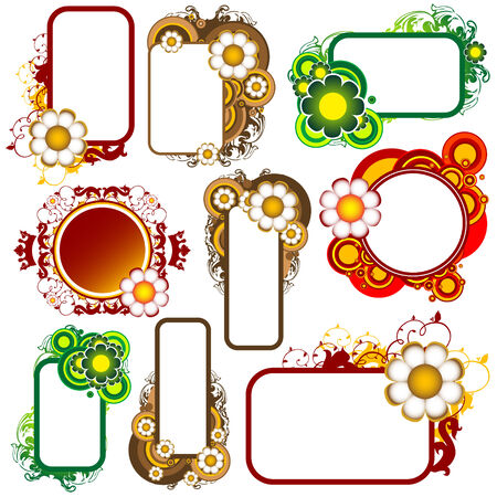 Floral bannersのイラスト素材