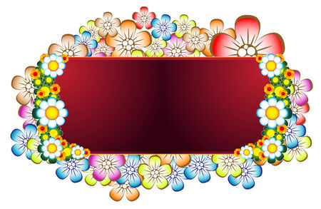 Floral bannerのイラスト素材