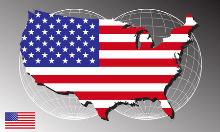 USA mapのイラスト素材