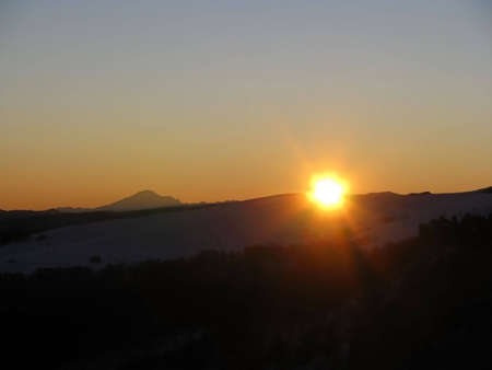 The main Caucasian ridge; rocks; a relief; a landscape; a hill; a panoramaの写真素材