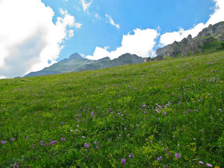 The magnificent mountain scenery of the Caucasus Nature Reserveの写真素材