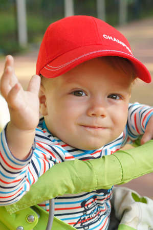A funny little boyの写真素材