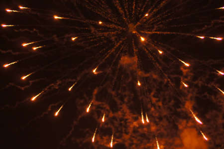 Bright celebratory saluteの写真素材