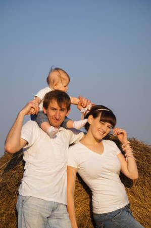 Young happy familyの写真素材