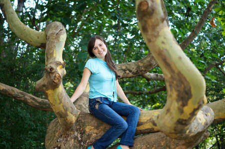 young girl on a walk