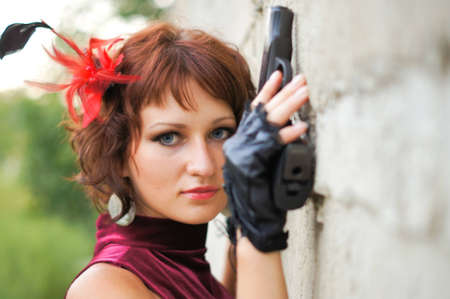 The girl with a pistol