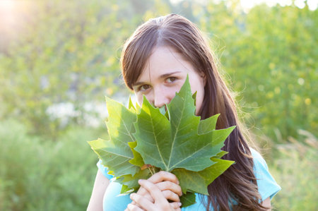 Portrait of a charming and lovely girlの写真素材