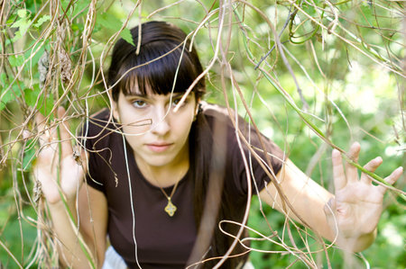 Portrait of a charming and lovely girlの写真素材