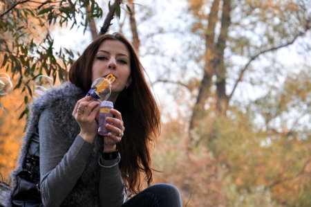 Portrait of a charming and lovely girlの写真素材