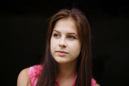 Portrait of a charming and lovely girlの写真素材