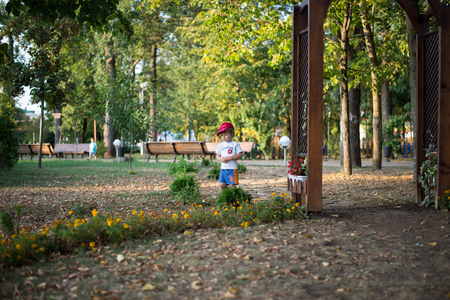 The charming little boyの写真素材