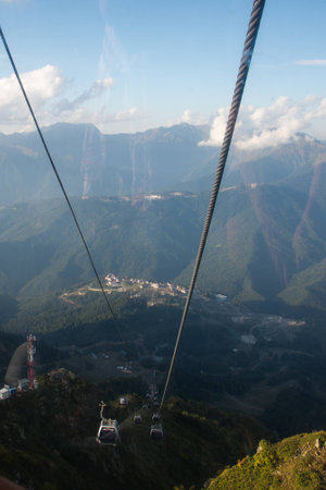 Beautiful mountain scenery of Krasnaya Polyana . Sochiの写真素材