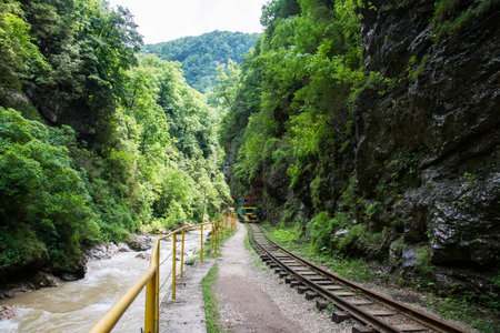 Beautiful mountain scenery . Guam gorge. Krasnodar regionのeditorial素材