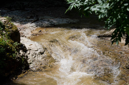 Stunning beauty of the mountains of the Northwest Caucasus . Waterfalls