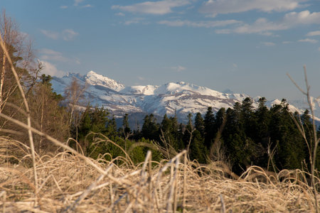 The mountain range of the Big Thach natural park. Adygea
