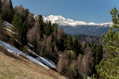 The mountain range of the Big Thach natural park. Adygea