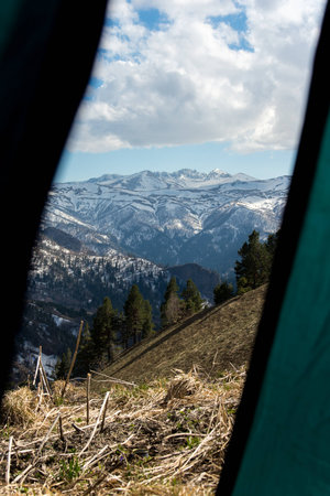 The mountain range of the Big Thach natural park. Adygeaの写真素材