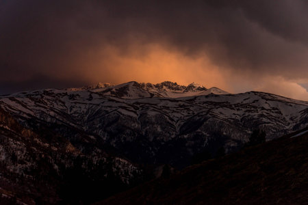 The mountain range of the Big Thach natural park. Adygeaの写真素材