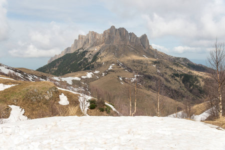 The mountain range of the Big Thach natural park. Adygeaの写真素材