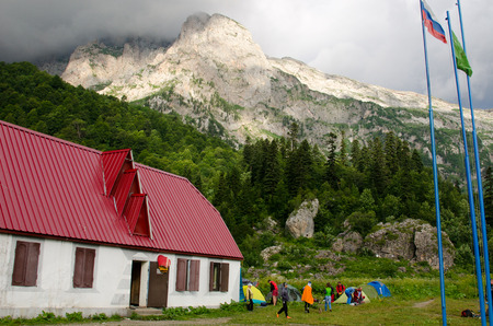 Majestic mountain landscapes of the Caucasian reserveのeditorial素材
