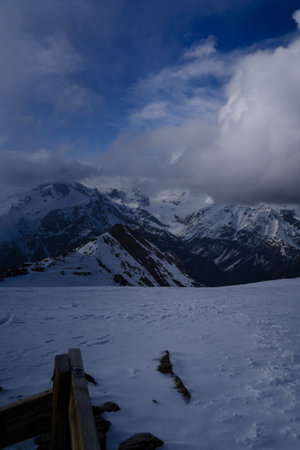 The majestic mountains of the main Caucasian range.
