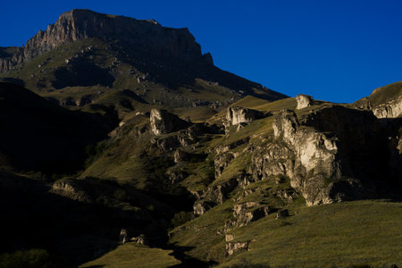 Active recreation and freedom of the Chegem Gorgeの写真素材