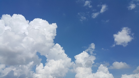 Simply blue summer sky with the huge cloundの写真素材